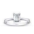 0,60 ct. Diamant Smaragd Schliff Solitär Verlobungsring