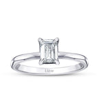 0,80 ct. Diamant Smaragd Schliff Solitär Verlobungsring