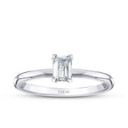 0.30 ct. Diamant Smaragd Rund Solitär Verlobungsring Ring