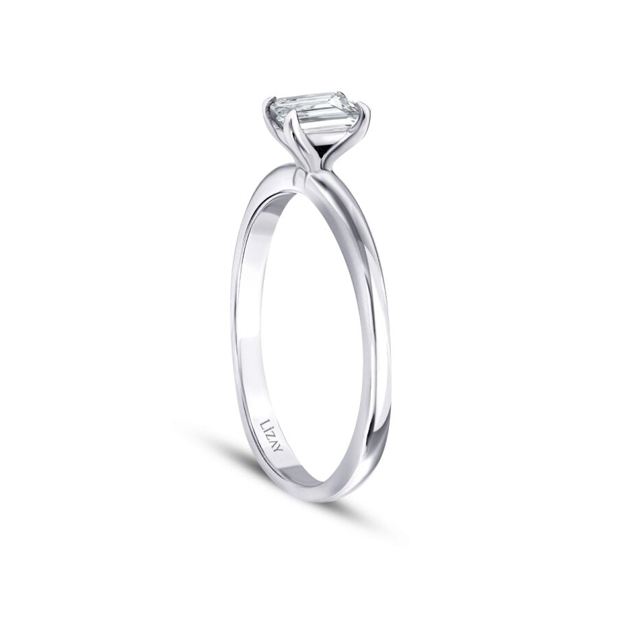 0,40 ct. Diamant Smaragd Schliff Solitär Verlobungsring