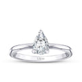 0,80 ct. Diamant Tropfen Solitär Verlobungsring