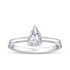 0,40 ct. Diamant Tropfen Solitär Verlobungsring
