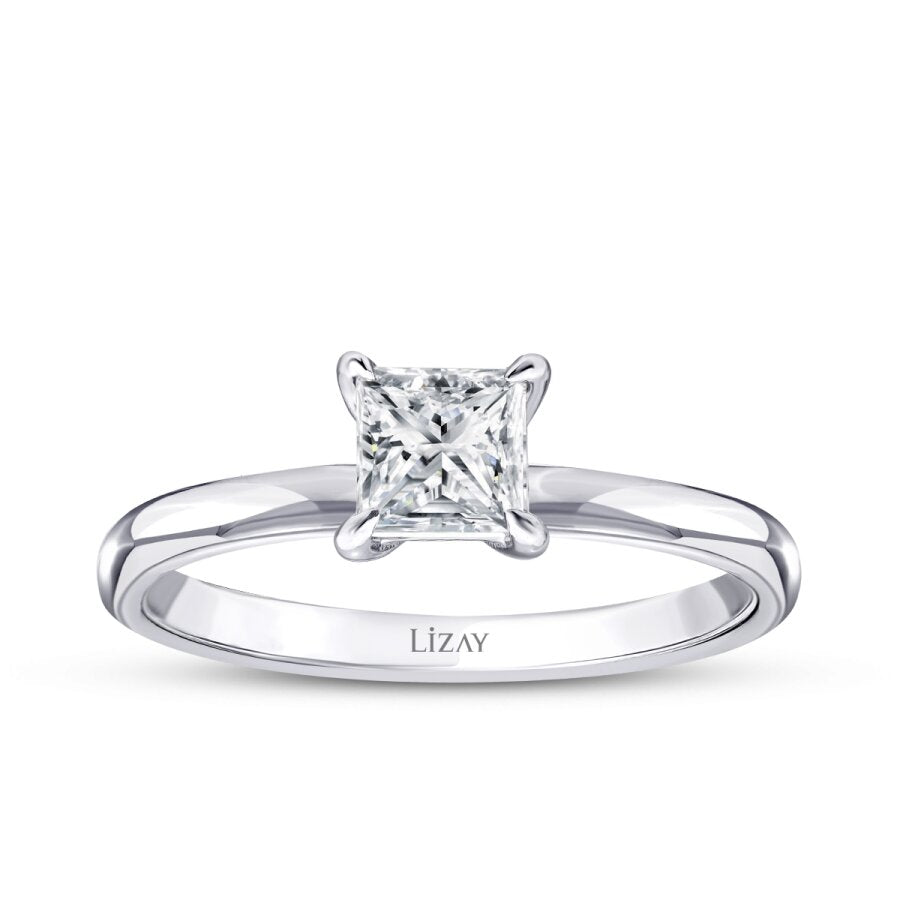 0.70 ct. Diamant Prinzessin Solitär Verlobungsring