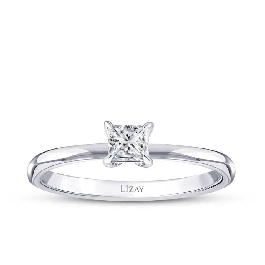 0.40 ct. Diamant Prinzessin Solitär Verlobungsring