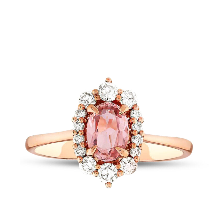 1.06 ct. Diamant Morganit Ring
