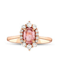 1,06 ct. Diamant Morganit Ring