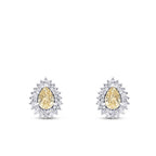 3,64 ct. Diamant Fantasie Tropfen Ohrringe
