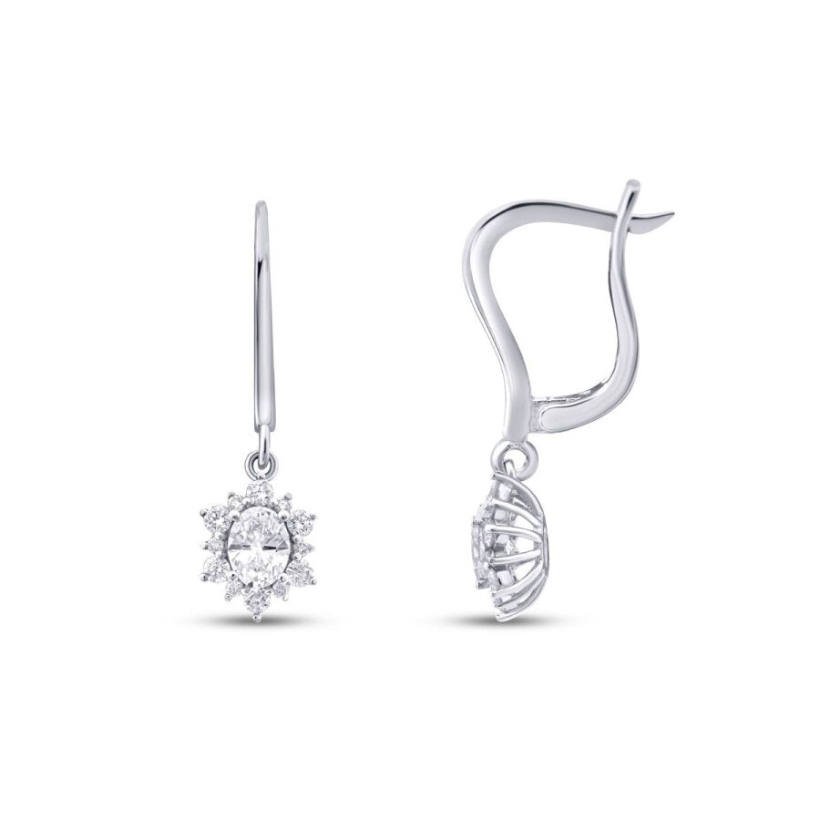 0,85 ct. Diamant Oval Ohrringe