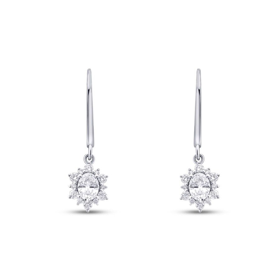 0,85 ct. Diamant Oval Ohrringe
