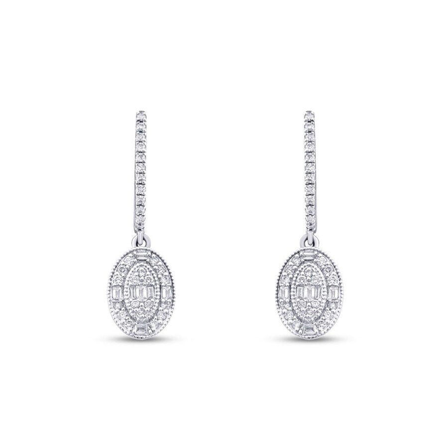 0,51 ct. Diamant Baguette Ohrringe