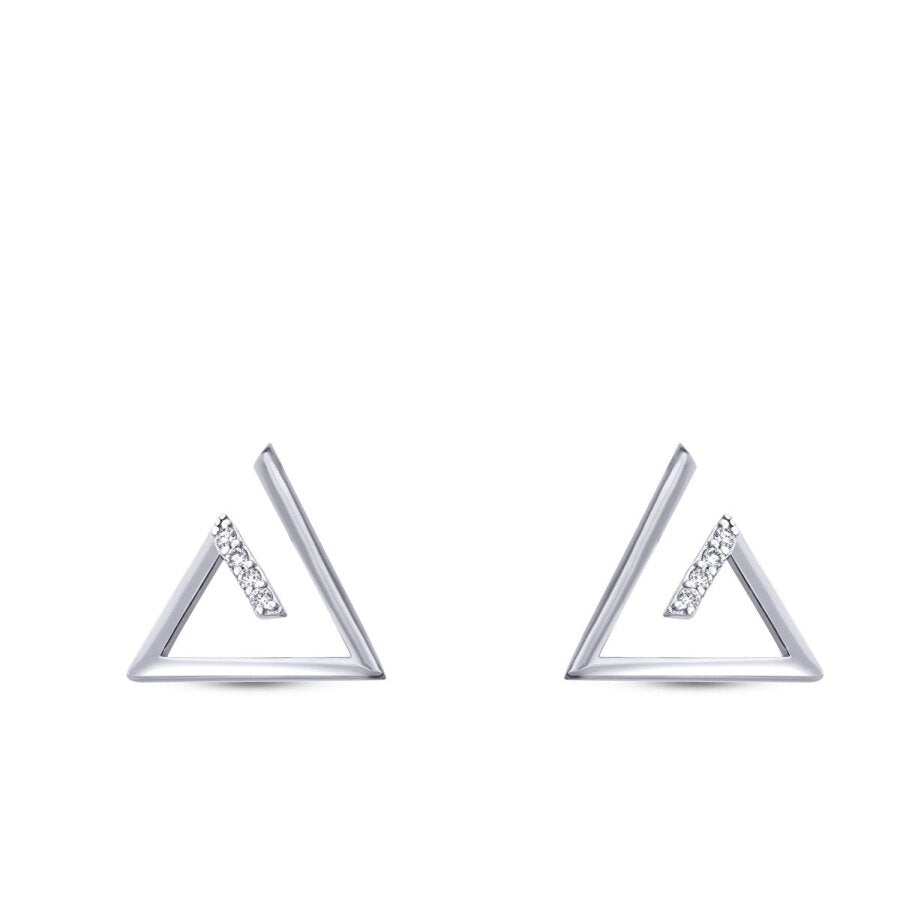0.09 Karat Diamant Rund Trend Ohrringe