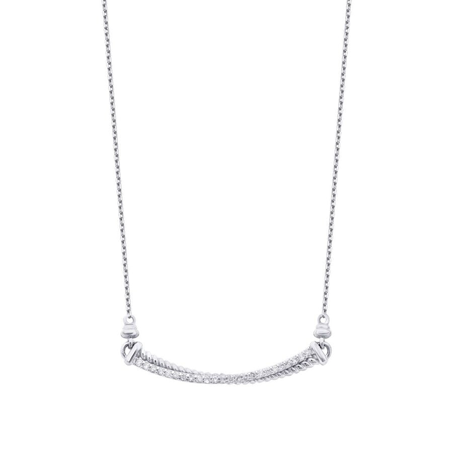 0.18 Karat Diamant Rund Trend Halskette