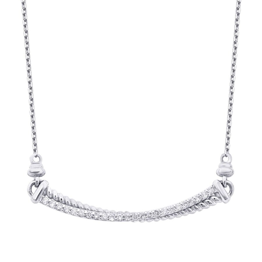 0.18 Karat Diamant Rund Trend Halskette