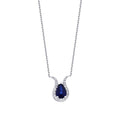 0,97 ct. Diamant Saphir Tropfen Halskette
