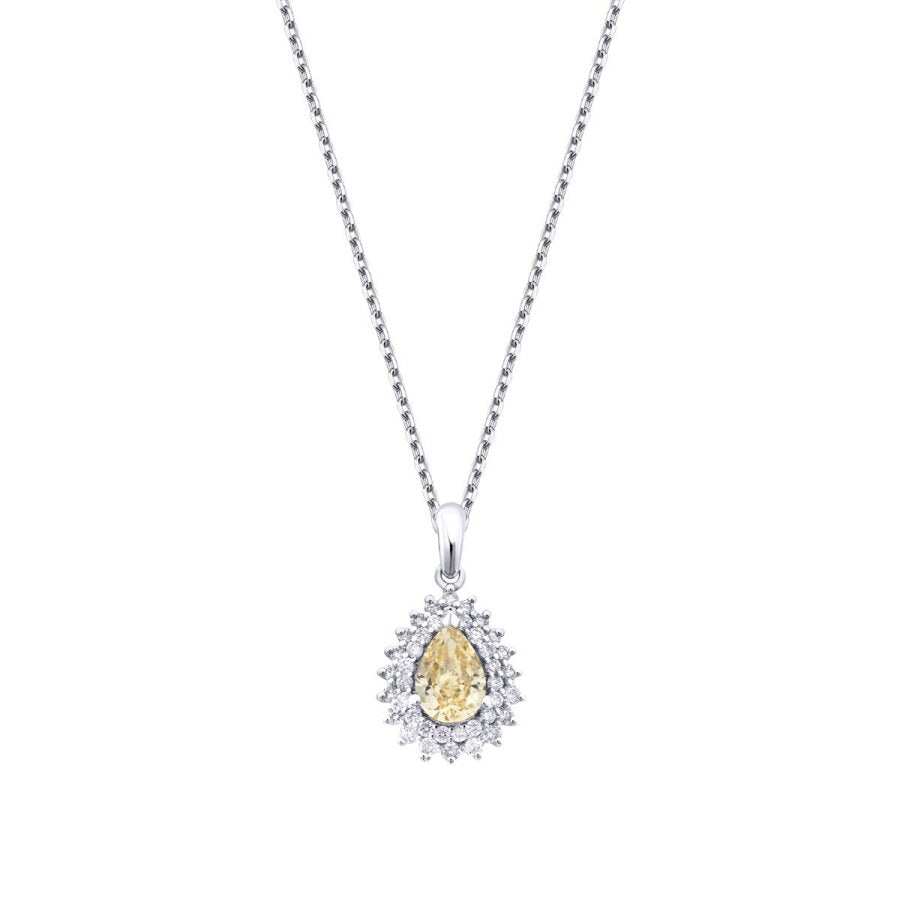 1.81 Karat Diamant Fancy Tropfen Halskette