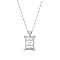 0.49 Karat Diamant Baguette Halskette