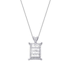 0.49 Karat Diamant Baguette Halskette
