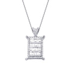 0.49 Karat Diamant Baguette Halskette