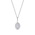 0,21 ct. Diamant Baguette Halskette