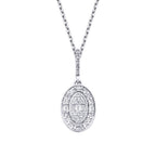 0,21 ct. Diamant Baguette Halskette