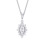 0.46 Karat Diamant Marquise Halskette