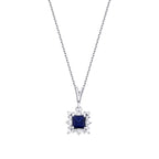 0,38 ct. Diamant Saphir Halskette