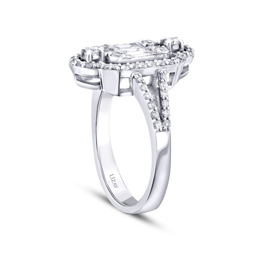0,80 ct. Diamant Trend Baguette Ring