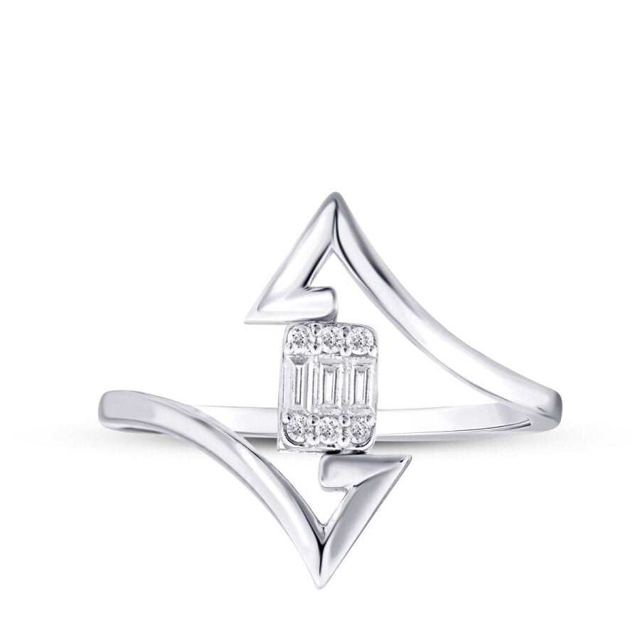 0,13 ct. Diamant Baguette Ring