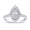 0,65 ct. Diamant Baguette Tropfen Ring