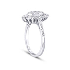 0,65 ct. Diamant Baguette Tropfen Ring