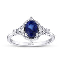 1,25 ct. Diamant Oval Saphir Ring