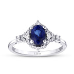 1,25 ct. Diamant Oval Saphir Ring