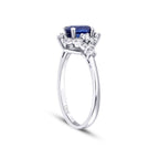 1,25 ct. Diamant Oval Saphir Ring