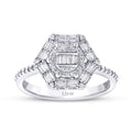 0,34 ct. Diamant Baguette Ring