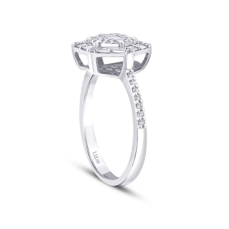 0,34 ct. Diamant Baguette Ring