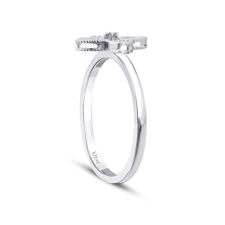 0.15 Karat Diamant Clover Ring