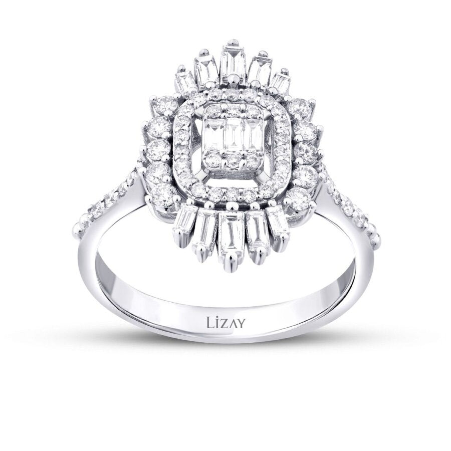 0,68 ct. Diamant Baguette Trend Ring