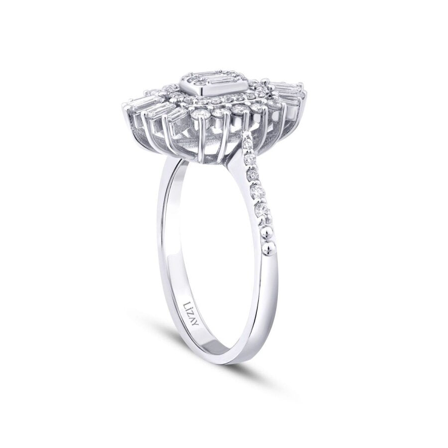 0,68 ct. Diamant Baguette Trend Ring