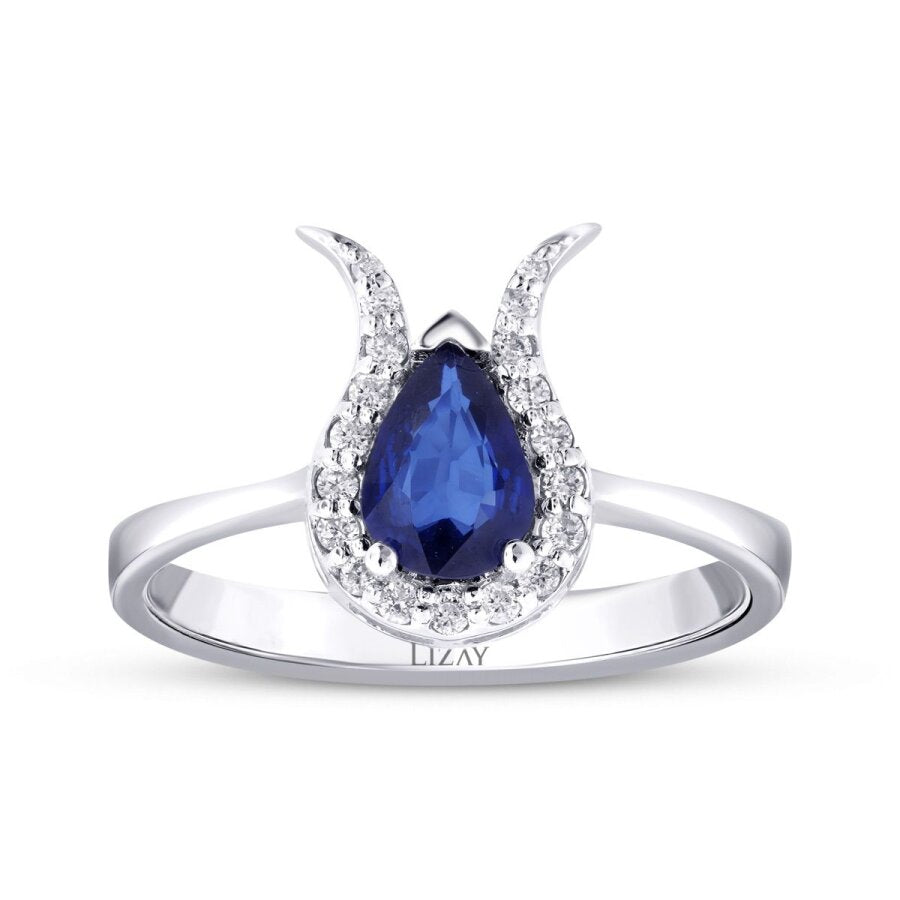 0,72 ct. Diamant Saphir Ring