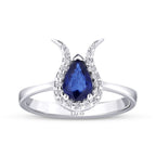 0,72 ct. Diamant Saphir Ring