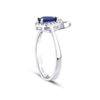 0,72 ct. Diamant Saphir Ring