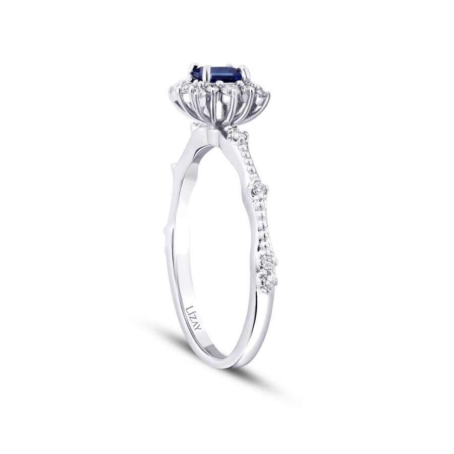 0,47 ct. Diamant Saphir Ring
