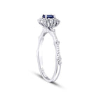 0,47 ct. Diamant Saphir Ring