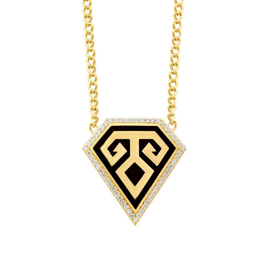 Trend-Halskette mit Elibelinde-Motiv aus Gold
