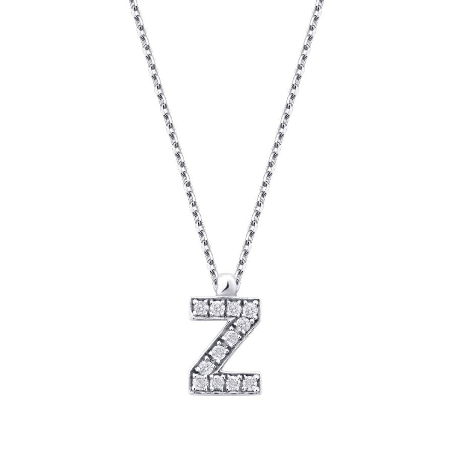 0.07 Karat Diamant Z Buchstabe Halskette