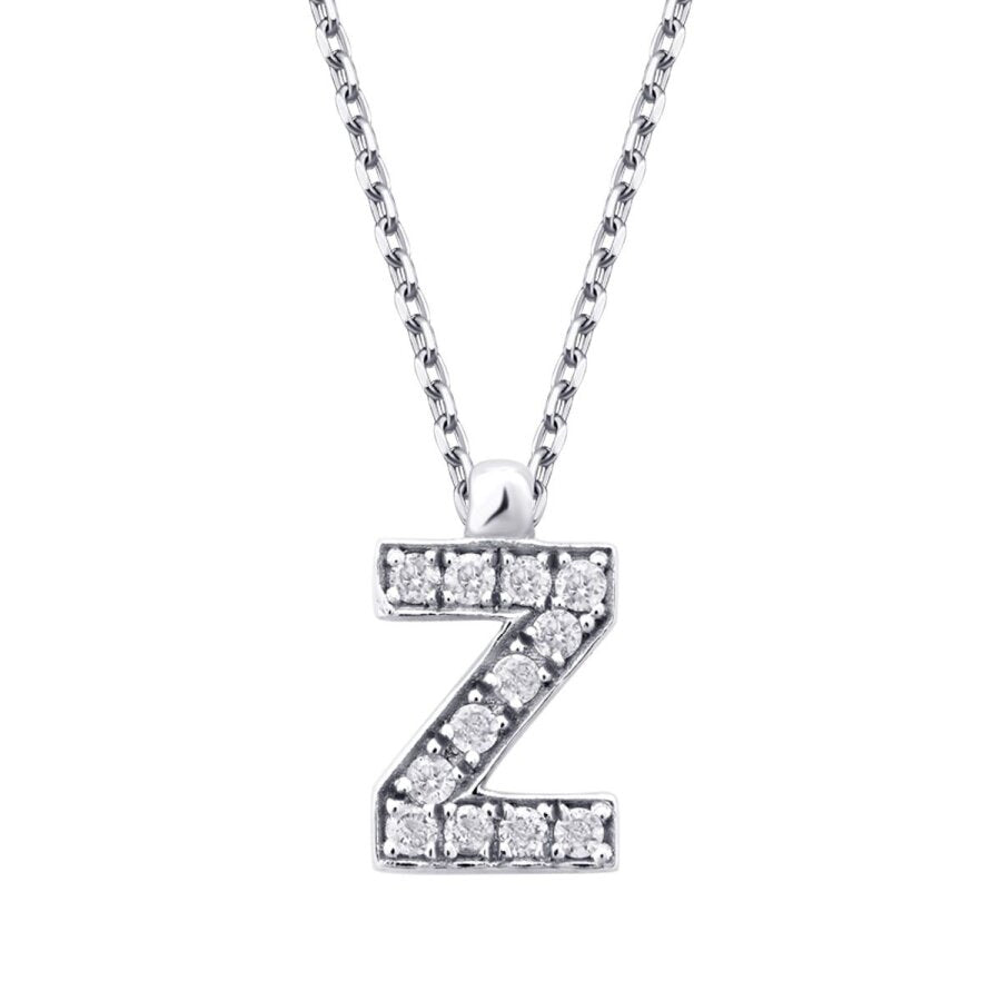 0.07 Karat Diamant Z Buchstabe Halskette