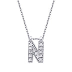 0,07 ct. Diamant Halskette Buchstabe N