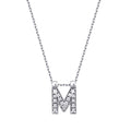 0,08 ct. Diamant Halskette Buchstabe M