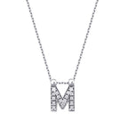 0,08 ct. Diamant Halskette Buchstabe M
