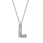 0,05 ct. Diamant Halskette Buchstabe L